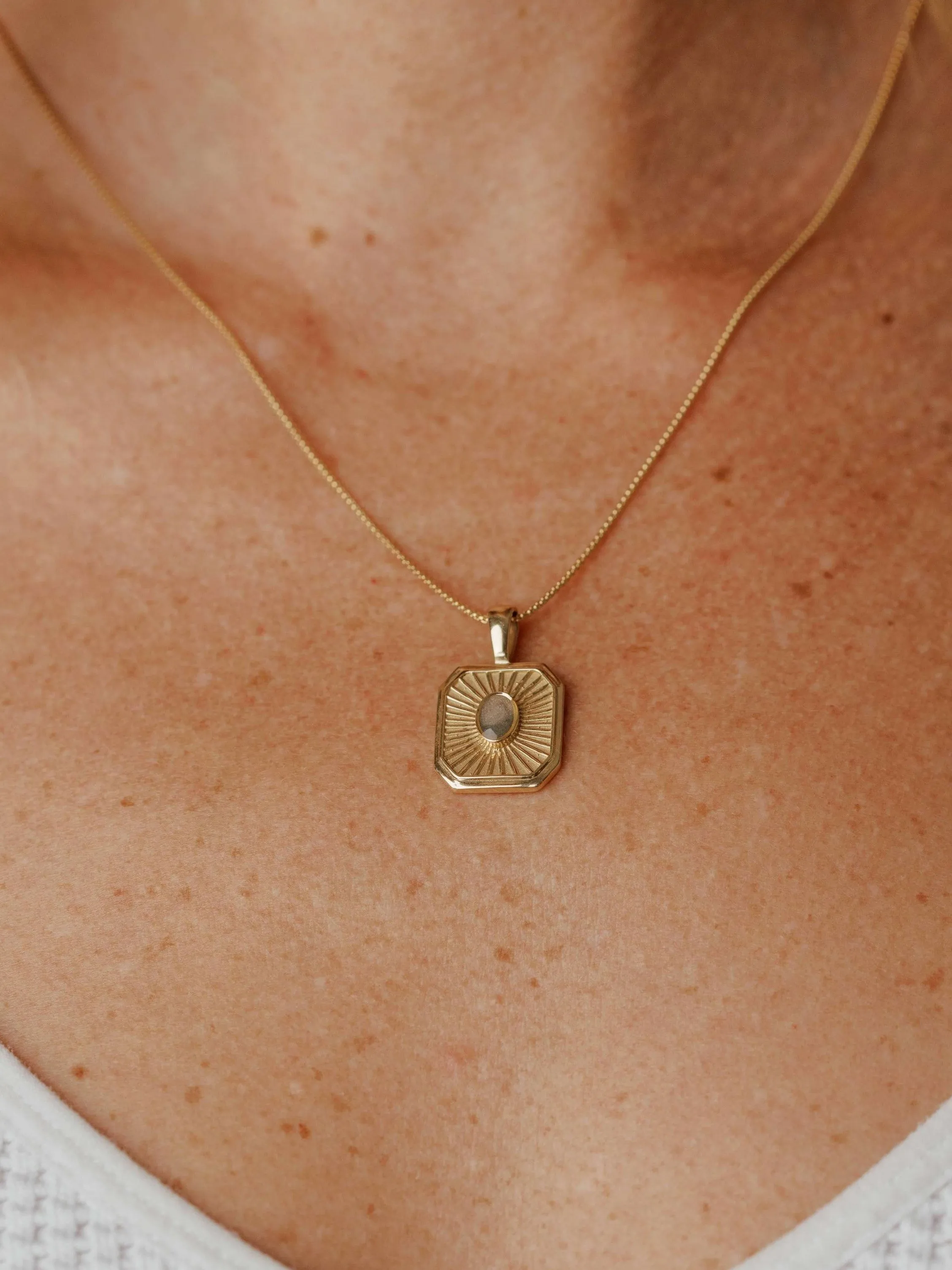 Tessa Cremation Necklace in 14K Rose Gold