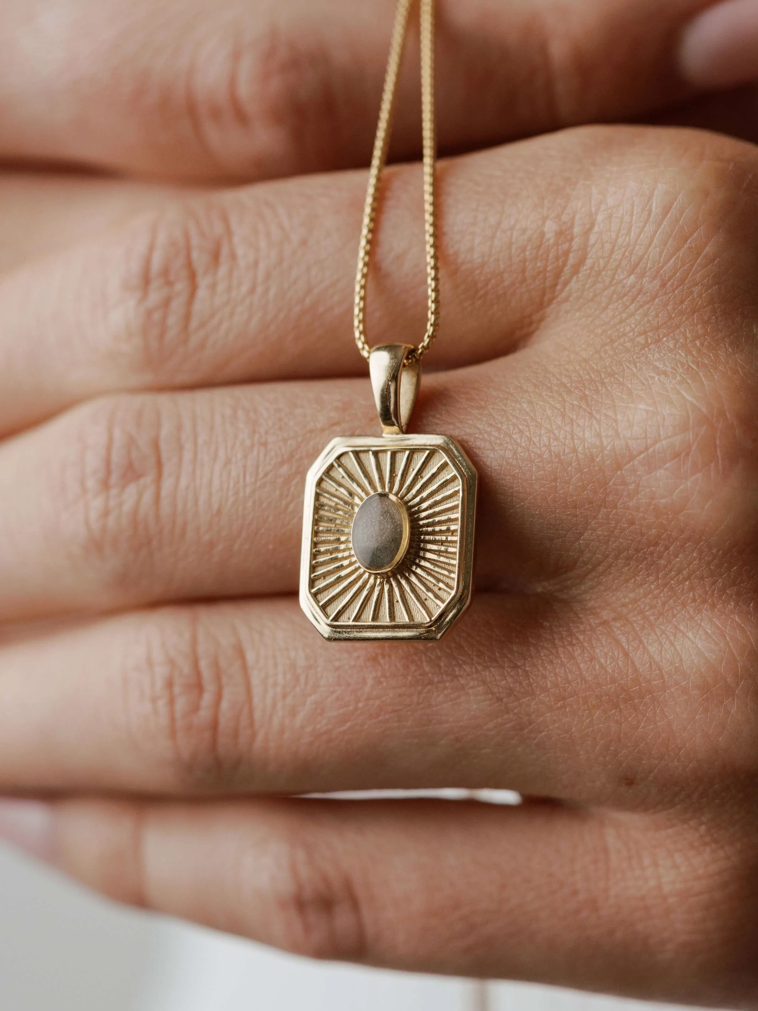 Tessa Cremation Necklace in 14K Rose Gold