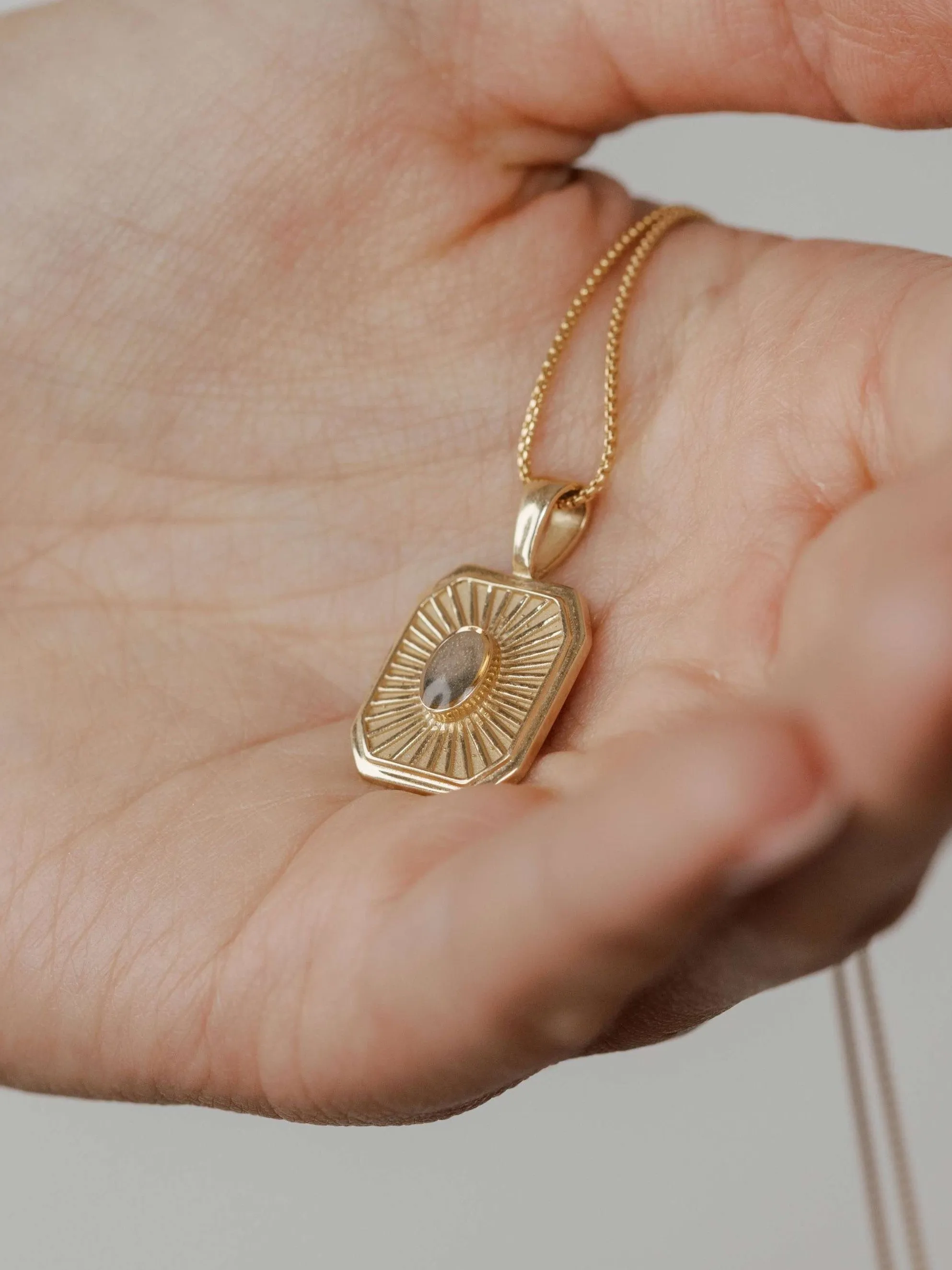 Tessa Cremation Necklace in 14K Rose Gold
