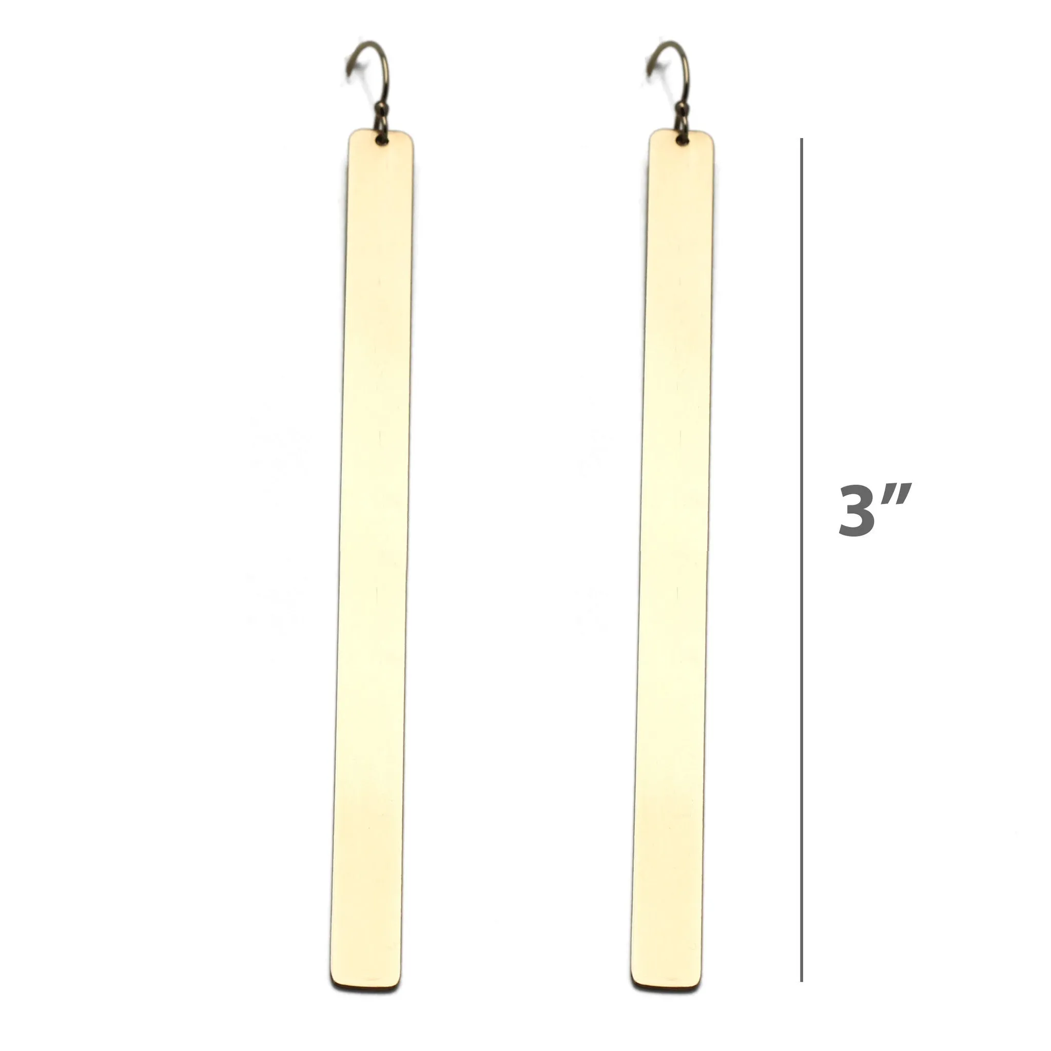 The Long Gold Bar Earrings