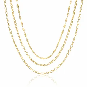 three layer chain | oval & round