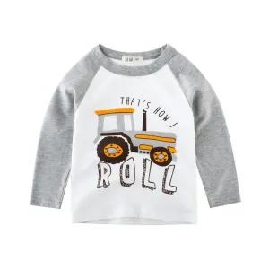 Toddler Boys Cartoon Tee-How I Roll