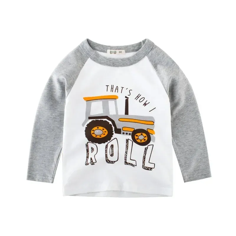Toddler Boys Cartoon Tee-How I Roll