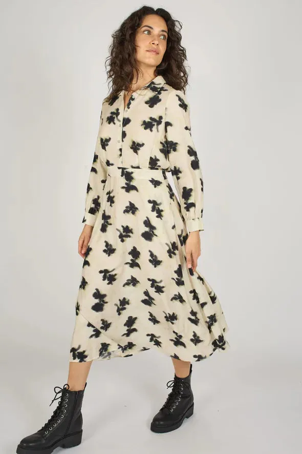 Traffic People Paper Moon Eddie Dress Cream/Black