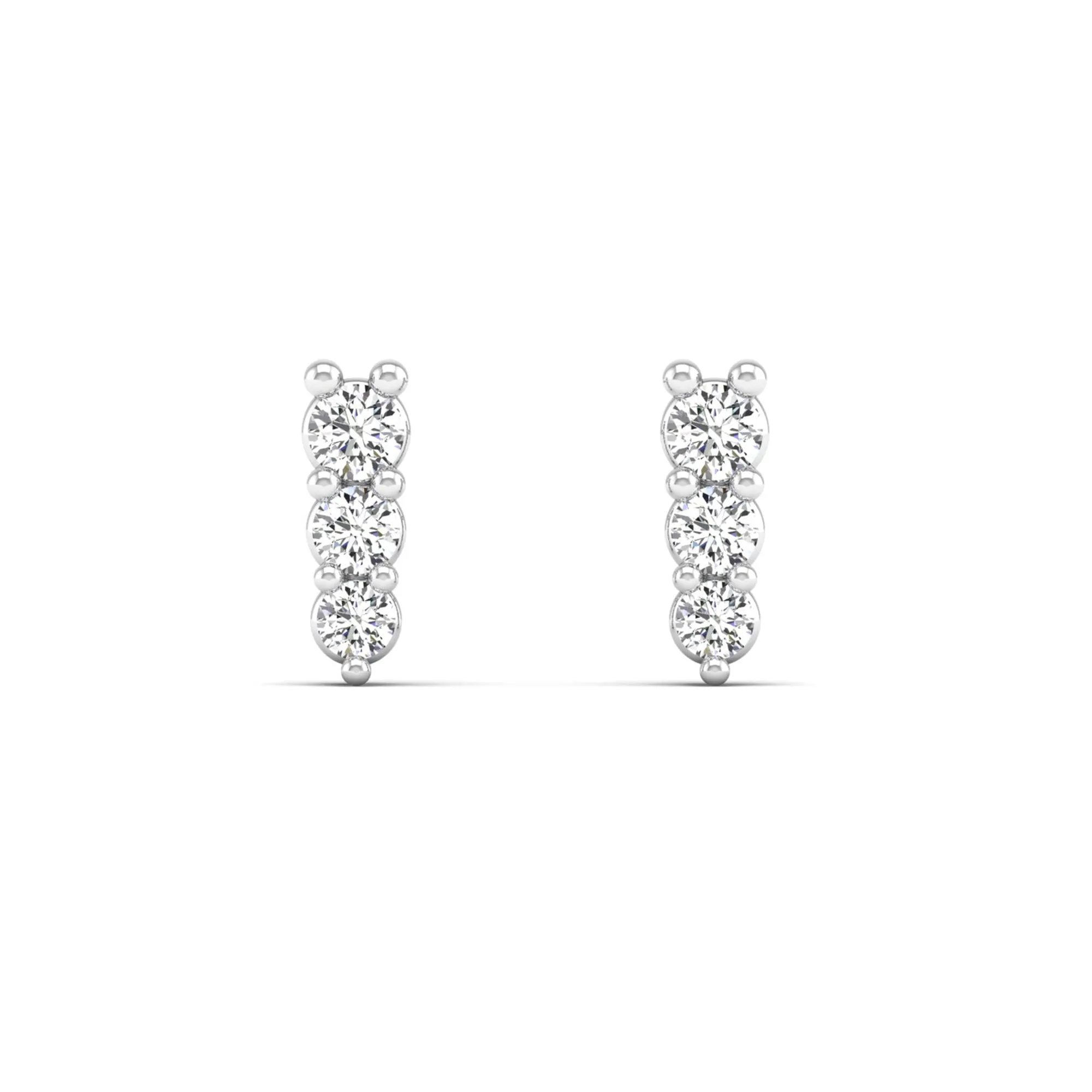 Trio Diamond Stud Earrings