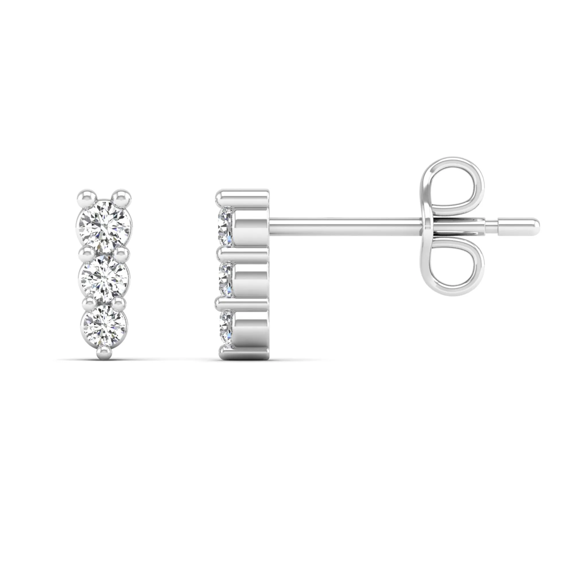 Trio Diamond Stud Earrings