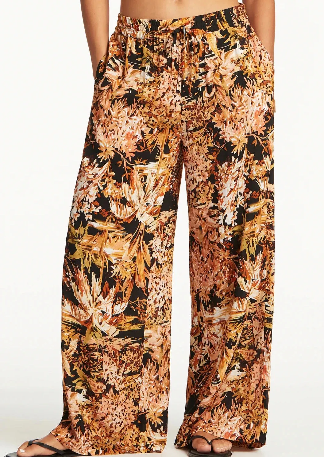 Tropica Palazzo Pant Black