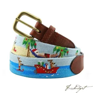 Tropical Christmas Needlepoint Belt