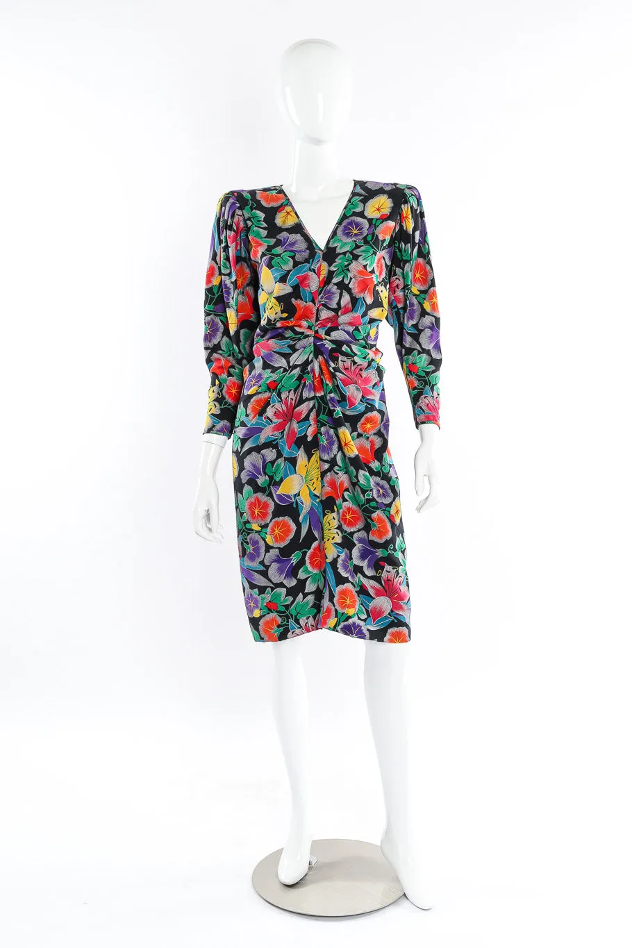 Tropical Drape Dress