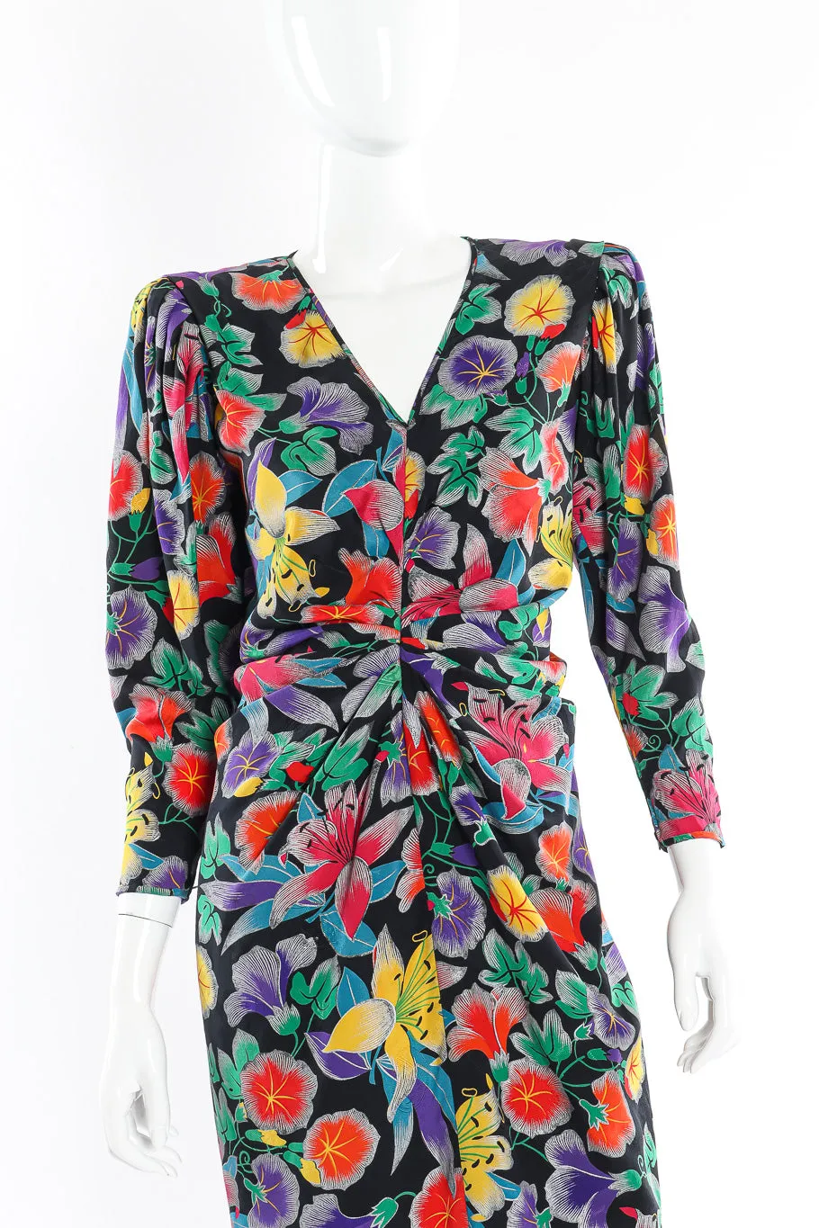 Tropical Drape Dress
