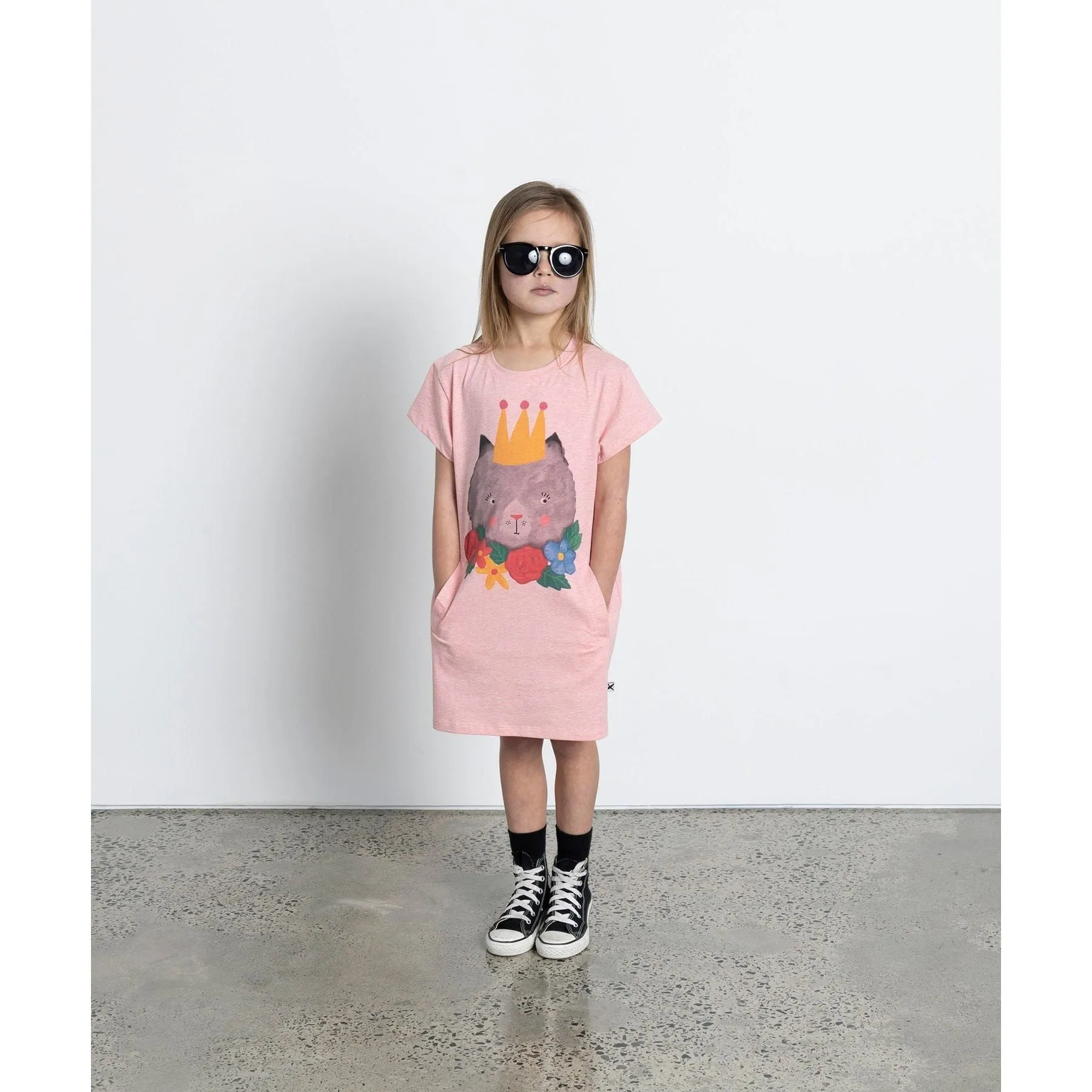 Tropical Kitty Dress - Strawberry Marle