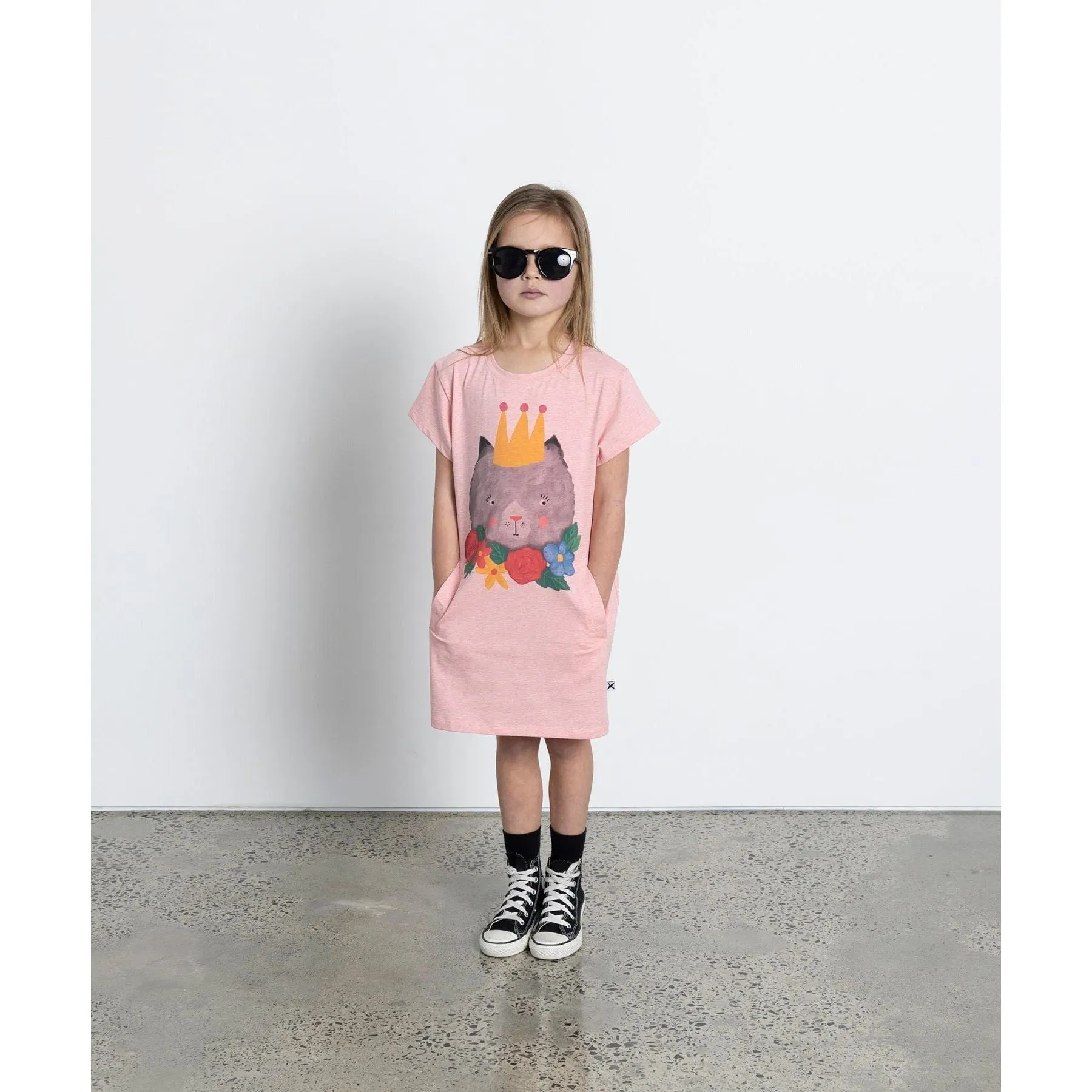 Tropical Kitty Dress - Strawberry Marle