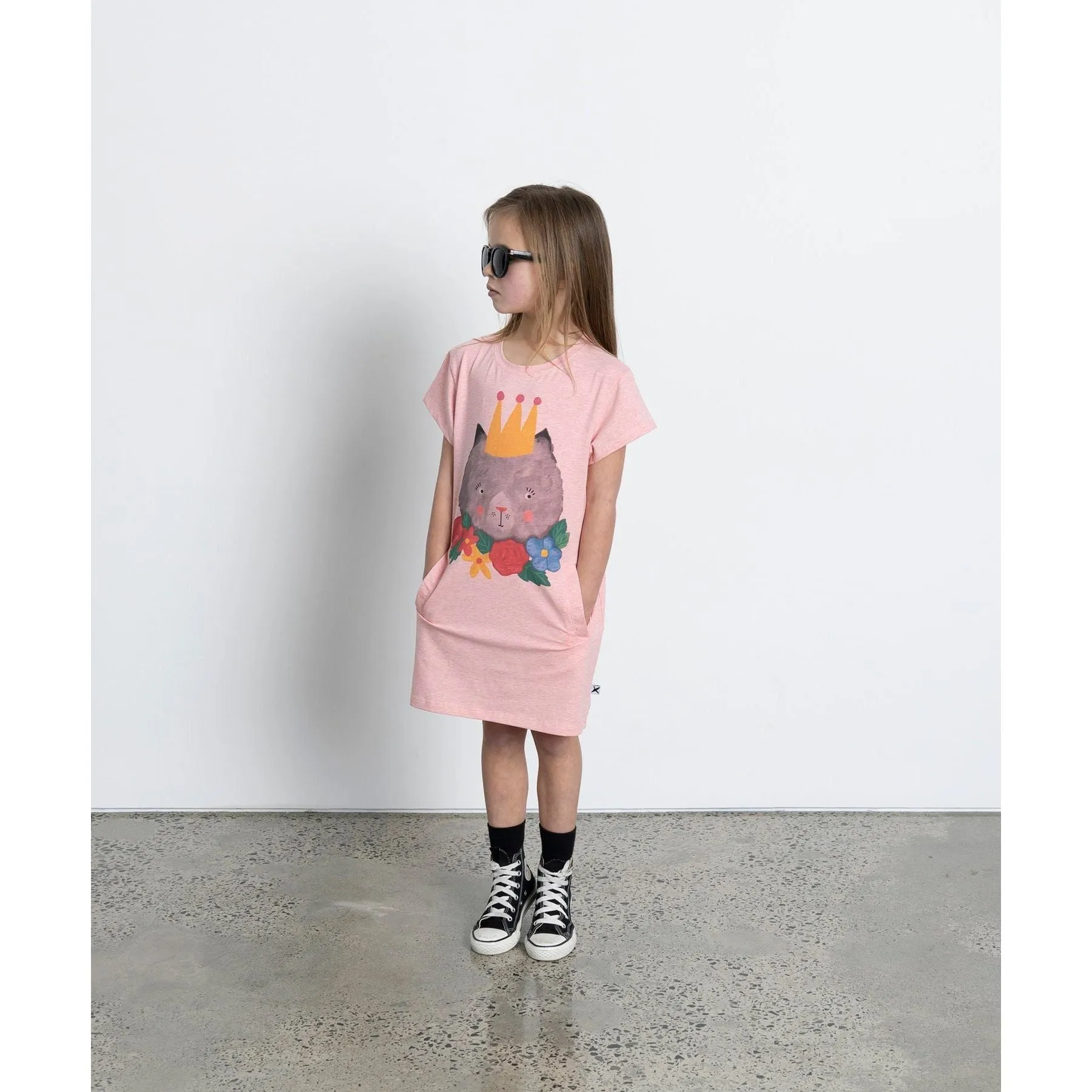 Tropical Kitty Dress - Strawberry Marle