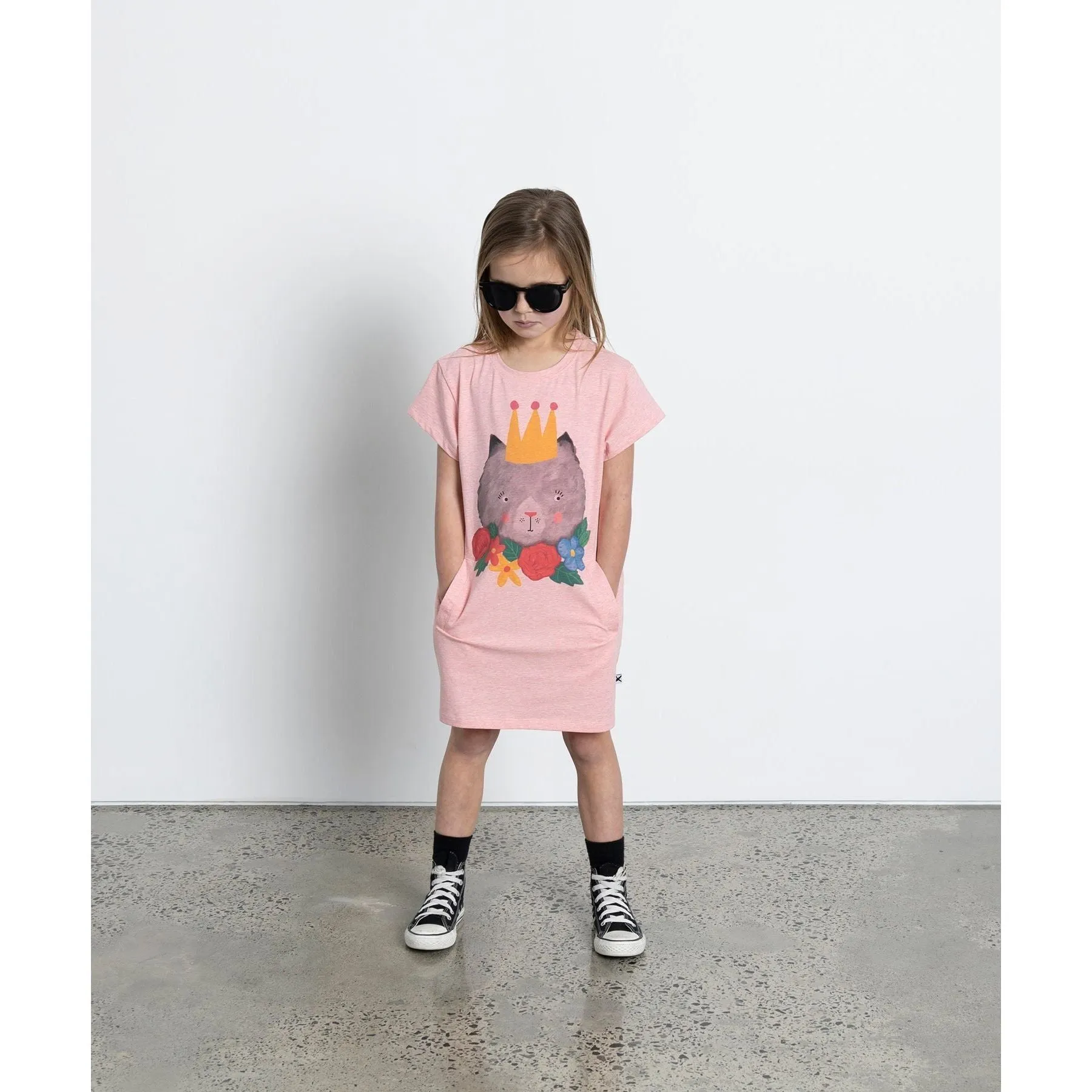 Tropical Kitty Dress - Strawberry Marle
