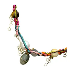 TROPICAL SUNSET LABRADORITE LUCKY GLOW SCARAB ROCKER CHOKER