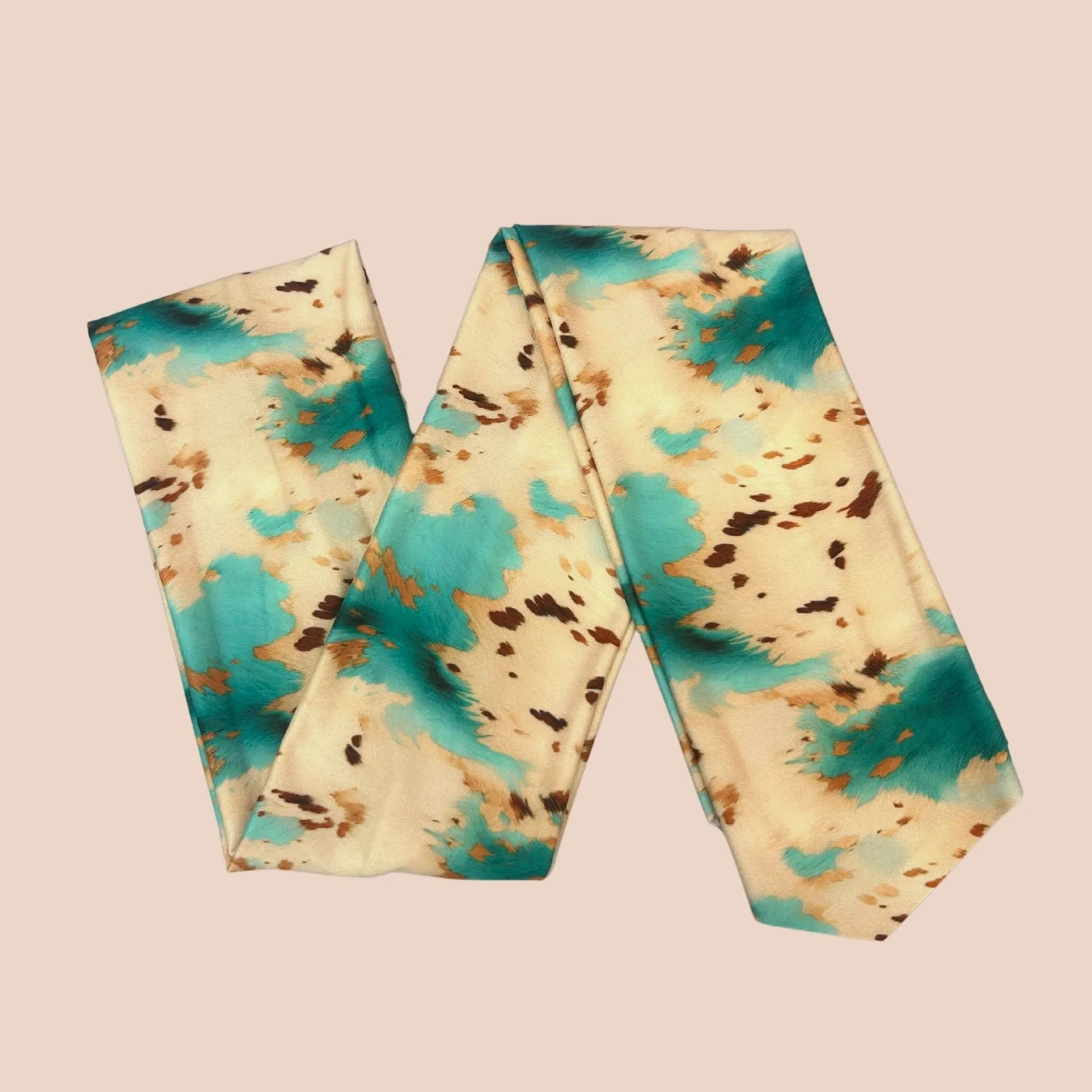 Turquoise Cow Hide Wrap Headband