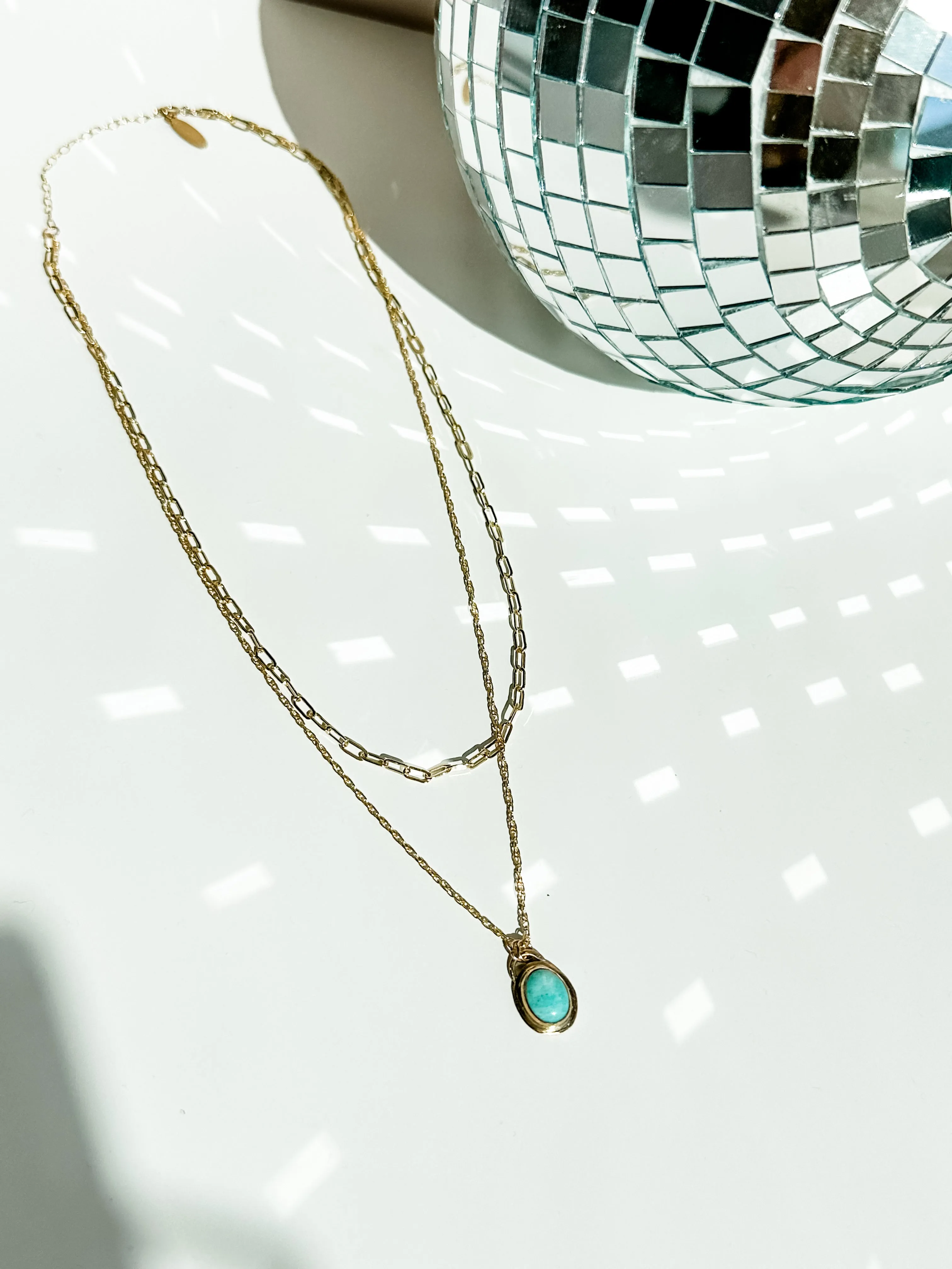 Turquoise Double Up Layering Necklace
