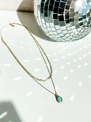 Turquoise Double Up Layering Necklace