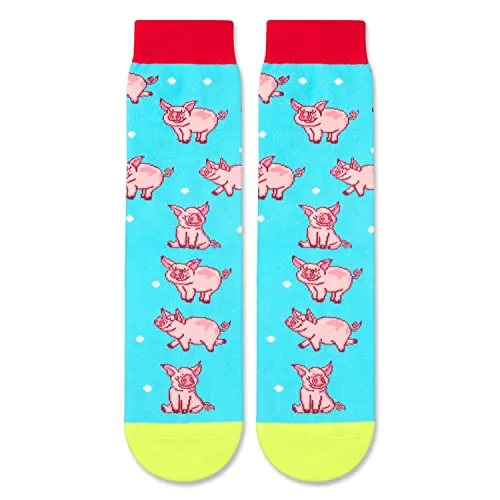 Versatile Pig Gifts, Unisex Pig Socks for Women Men, All-occasion Pig Gifts Fun Animal Socks for Farmers