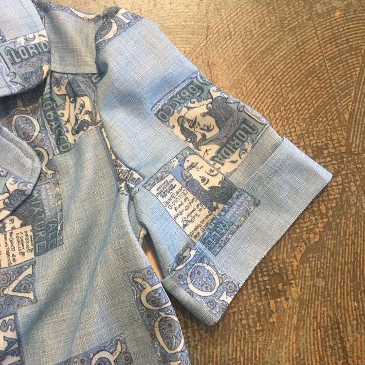 Vintage 60s 70s matching two piece skirt shirt set