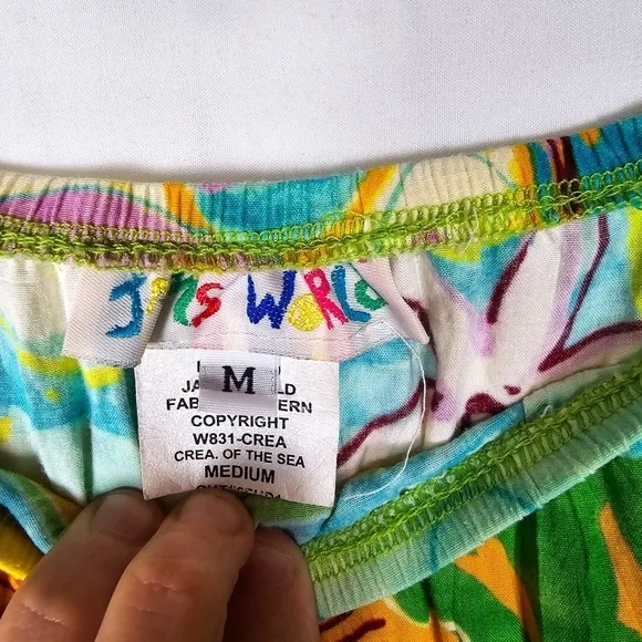Vintage Jams World Tropical Fish Ocean Print Ruffle Hem Mini Skirt