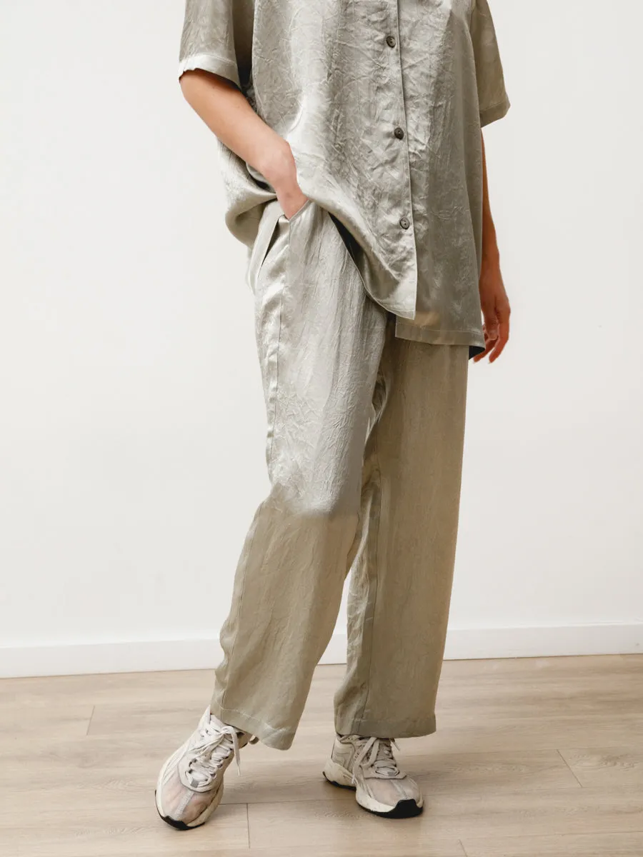 vista pant - crushed slinky silver