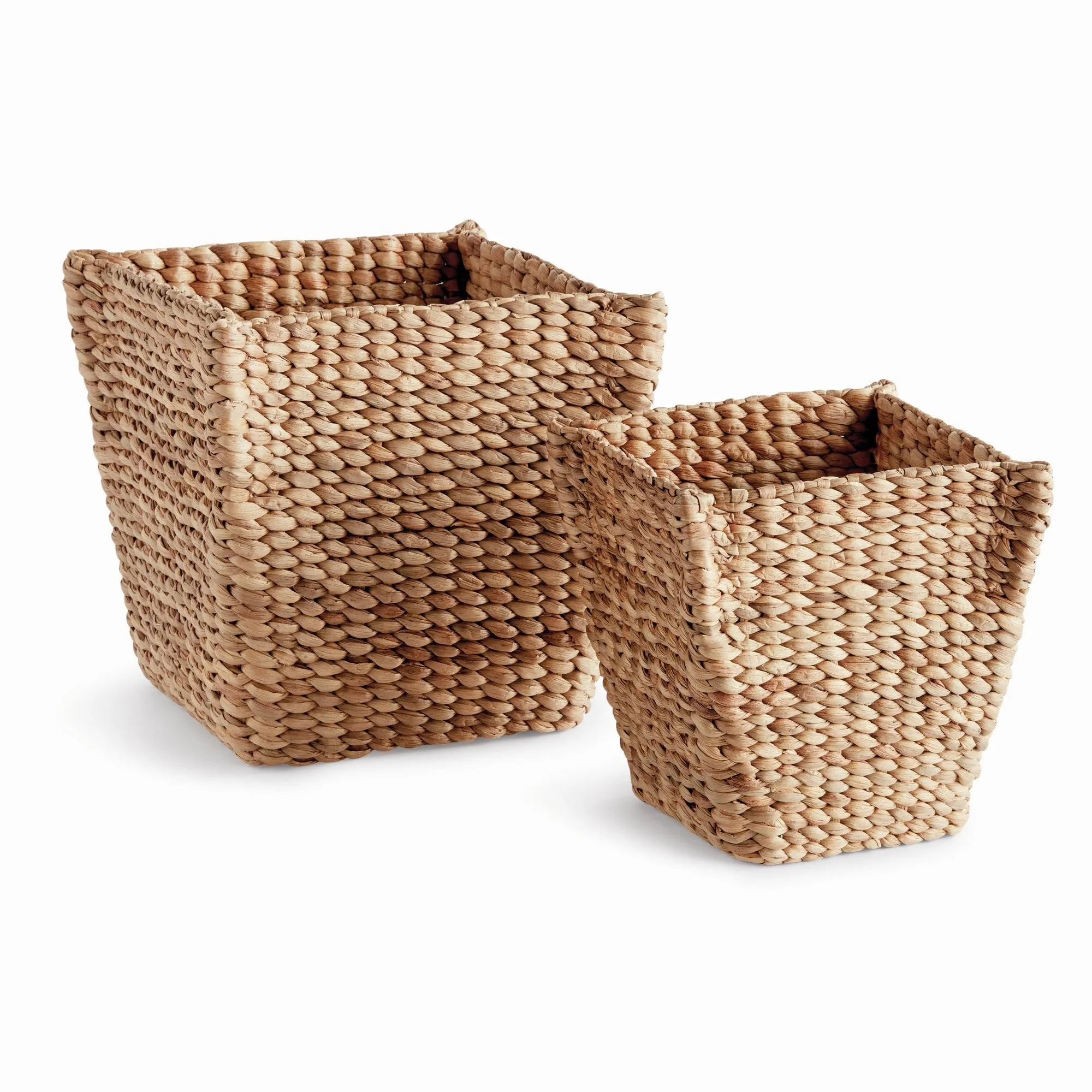 Water Hyacinth Tapered Baskets, Set Of 2