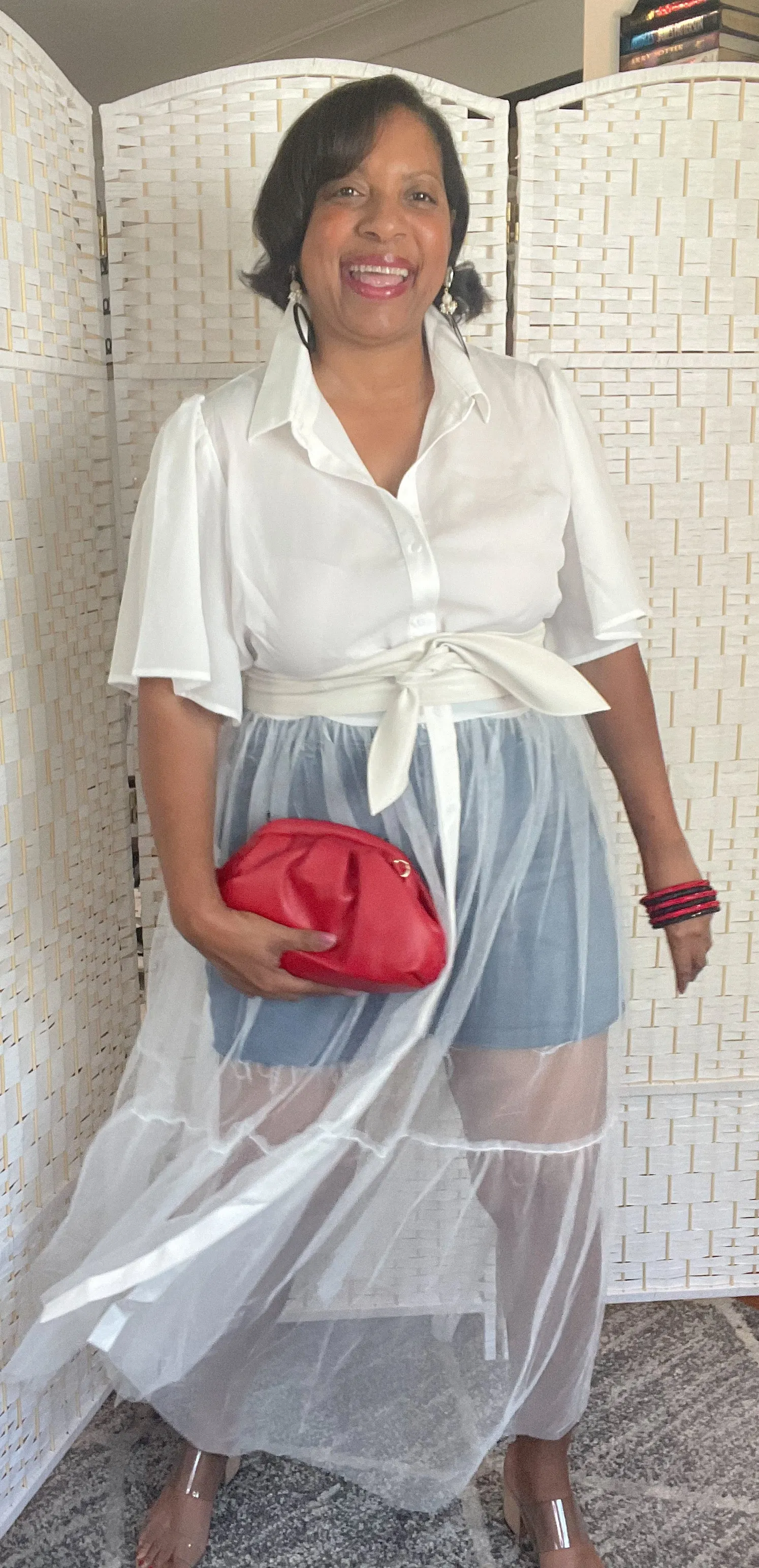 White ballerina top - Curvy