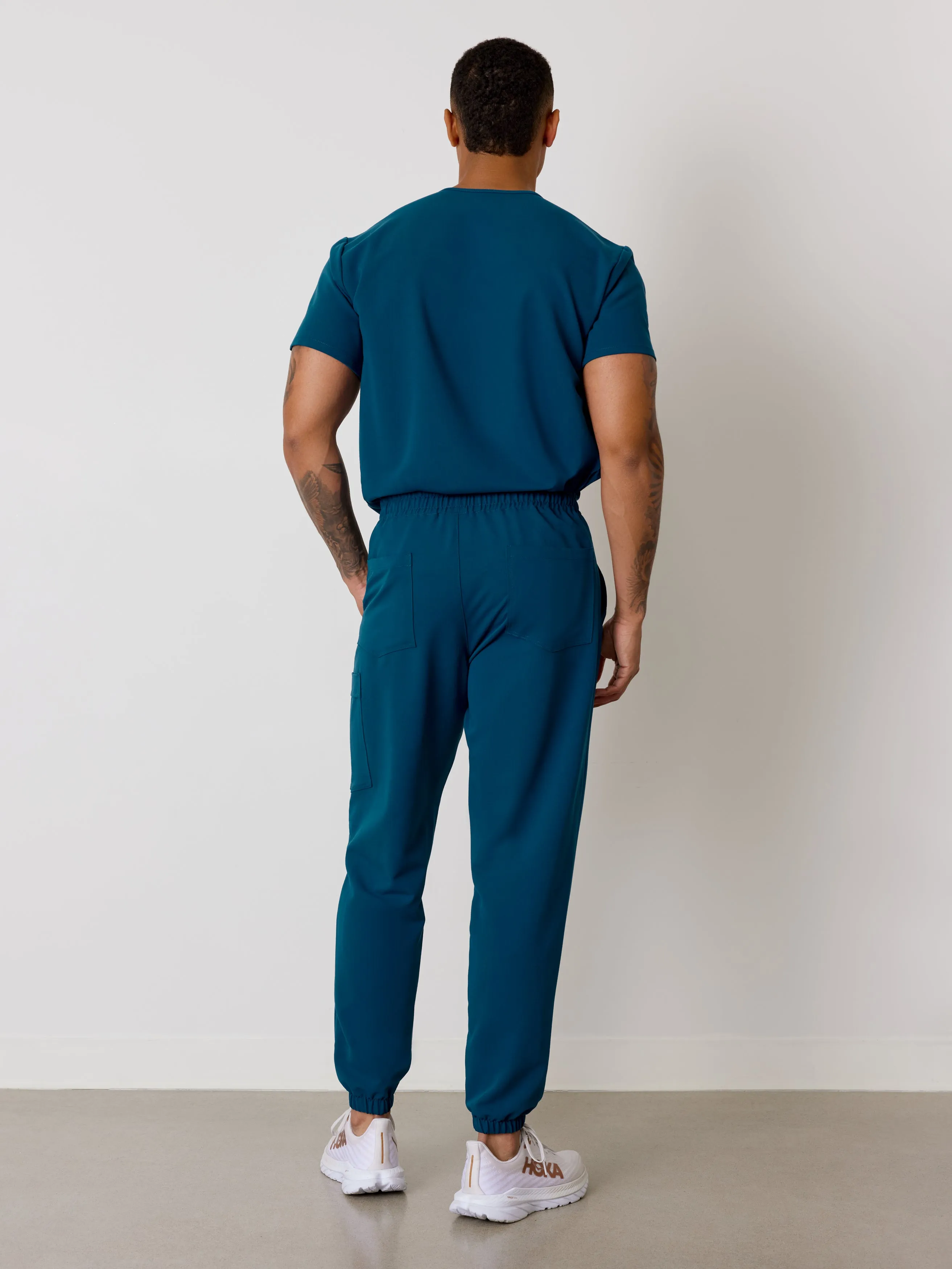 WILLIAM RE-GARDE™ - BLEU OPALE - Men's Jogger Pants - SILVADUR™||WILLIAM RE-GARDE™ - BLEU OPALE - Pantalon Jogger - SILVADUR™