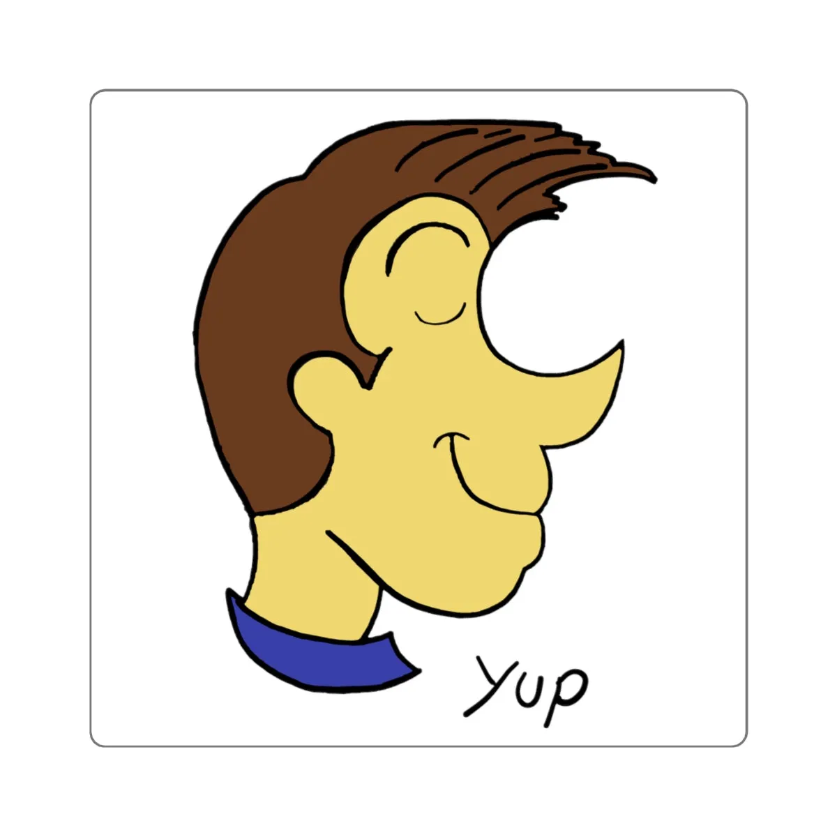 Yup Square Stickers