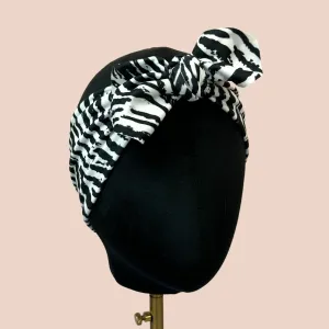 Zebra Print Top Knot Headband